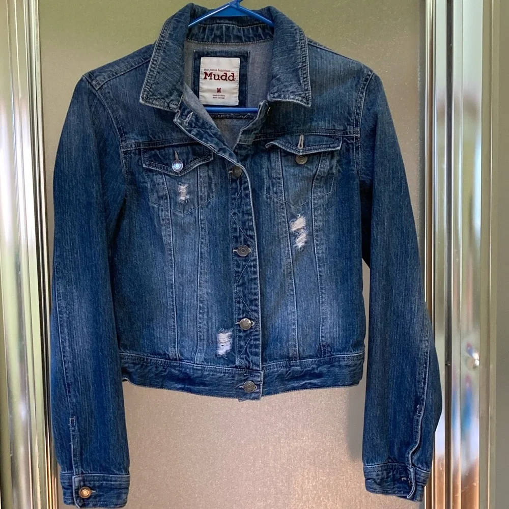 Distressed Jean Jacket - Picture 1 of 3